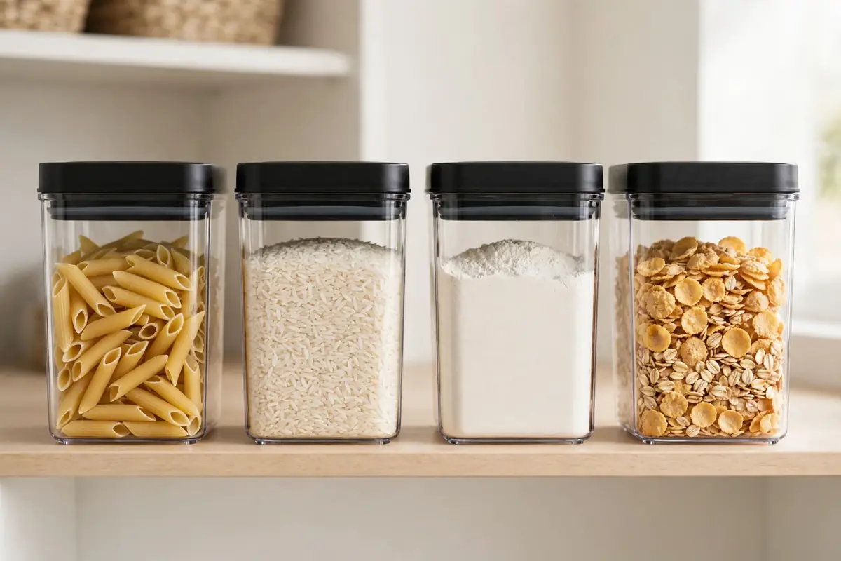 Small pantry storage containers: 05 square canisters