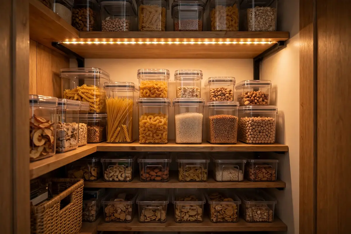 Small pantry finishing touches: 13 led lighting